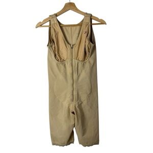 Design Veronique Nude Beige Compression Zip Front Girdle One Piece L